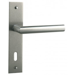 Poignée de porte Brunella nickel mat bec de cane entraxe 165mm