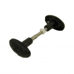 Boutons doubles ovales Marguerite en acier noir