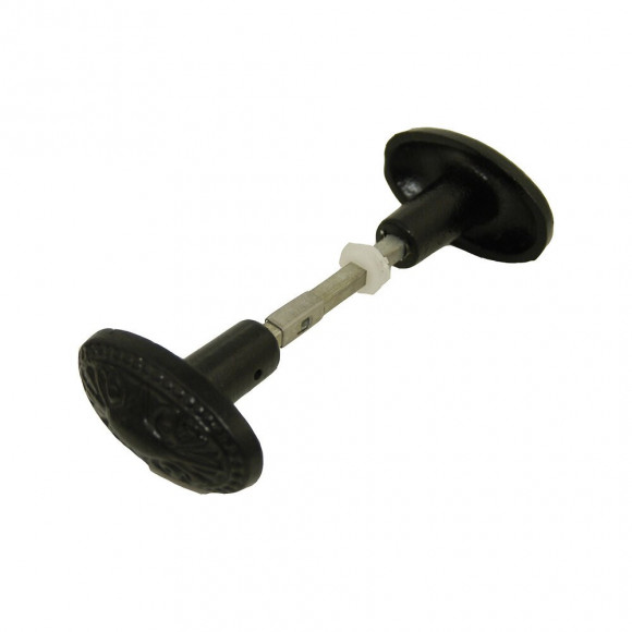 Boutons doubles ovales Marguerite en acier noir