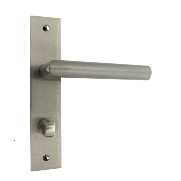 Poignée de porte Brunella métal nickel mat à condamnation entr. 165mm