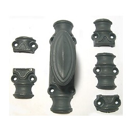 Crémone à bouton rustique 10cmx14cm