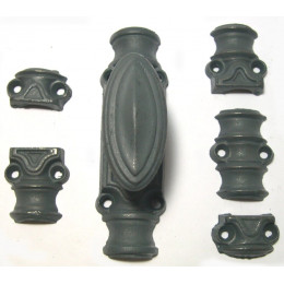 Crémone à bouton rustique 10cmx14cm