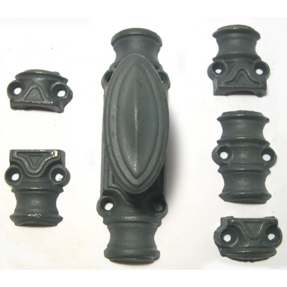 Crémone à bouton rustique 10cmx14cm