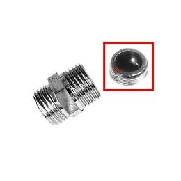 Mamelon Égal Laiton Mâle-mâle À Visser 3/8 Chrome Lourd