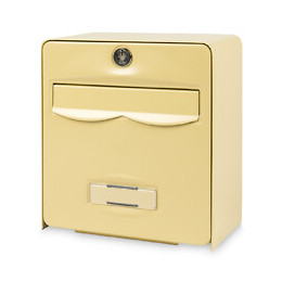 Mini boîte aux lettres à barillet PTT beige foncé