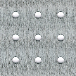 Tôle perforée rond 45mm aluminium brut 25x50cm