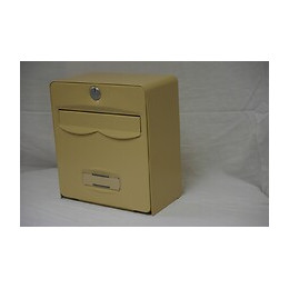 Mini boîte aux lettres à barillet PTT beige foncé