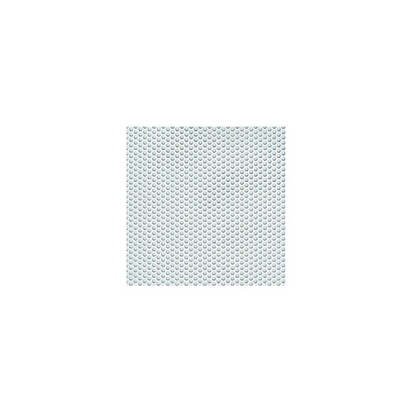 Tôle perforée rond 1.5mm aluminium anodisé argent 25x50cm