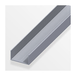 U rectangulaire 11.5x19.5mm aluminium brut 1m
