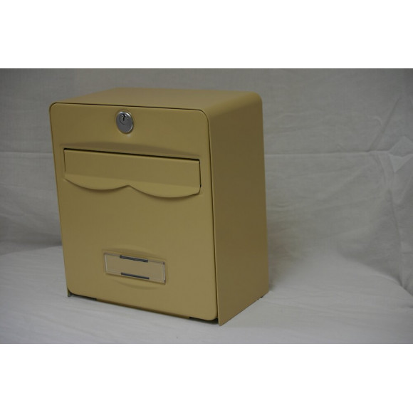 Mini boîte aux lettres à barillet PTT beige foncé