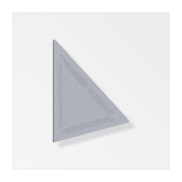 4 goussets aluminium brut 60x60mm