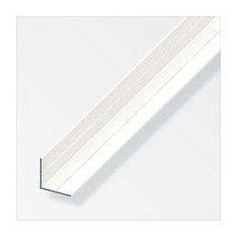 Cornière égale aluminium epoxy blanc brillant filmé 15.5mmx1m