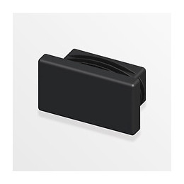 2 embouts rectangulaires rentrant 19.5mm noir