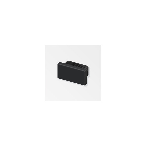 2 embouts rectangulaires rentrant 19.5mm noir