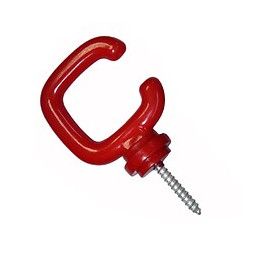 2 crochets ouverts plastique à vis.