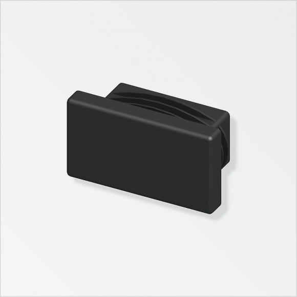 2 embouts rectangulaires rentrant 19.5mm noir