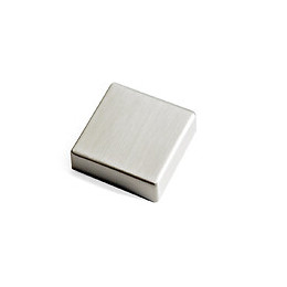 Jeu de 4 fixations pour miroir carrées en acier brossé