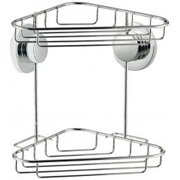 Etagère Légende d'angle 2 paniers métal inox grand modèle