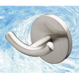 Patère Virginia 2 têtes zamak chromé satiné