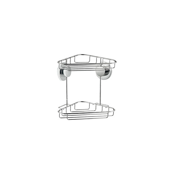 Etagère Légende d'angle 2 paniers métal inox grand modèle