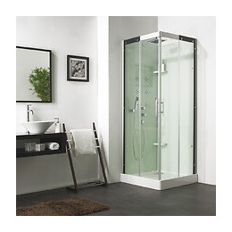 Cabine de douche carré 80x80 Flotille coulissante hydromassante 