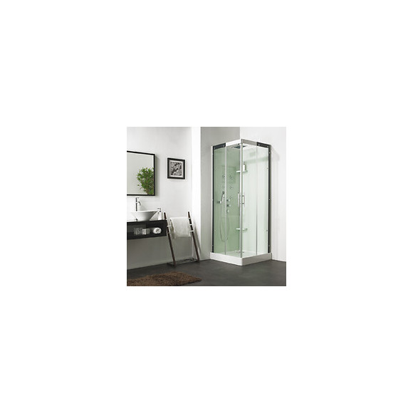 Cabine de douche carré 80x80 Flotille coulissante hydromassante 