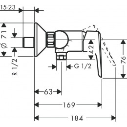 Mitigeur de Douche Ecos Chrome