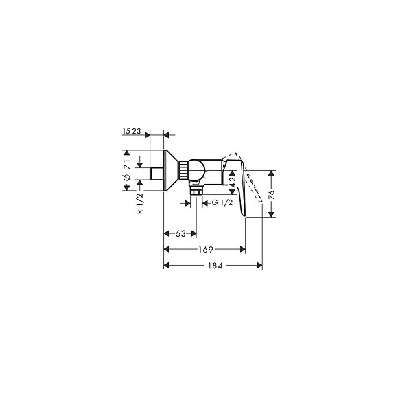 Mitigeur de Douche Ecos Chrome
