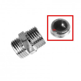 Mamelon Égal Laiton Mâle-mâle À Visser 3/8 Chrome Lourd