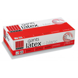 Boite 100 gants latex grade A,L ERGOS