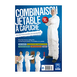 Combinaison jetable à capuche T4 blanc