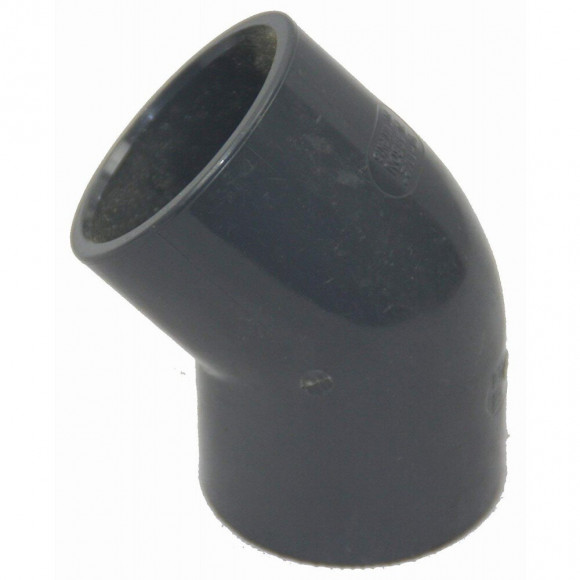 Ø 50 Mm - Coude Simple En Pvc À 45°- Femelle À Coller/femelle À Coller - Jardiboutique - So-c4550-x01
