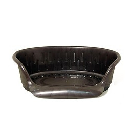 Corbeille chien plastique marron 45 cm