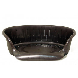 Corbeille chien plastique marron 45 cm