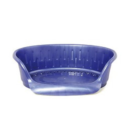 Corbeille pour chien en plastique couleur bleu taille 45cm