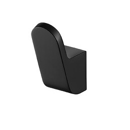 Patère une tête finition satinée FUTURA NOIR