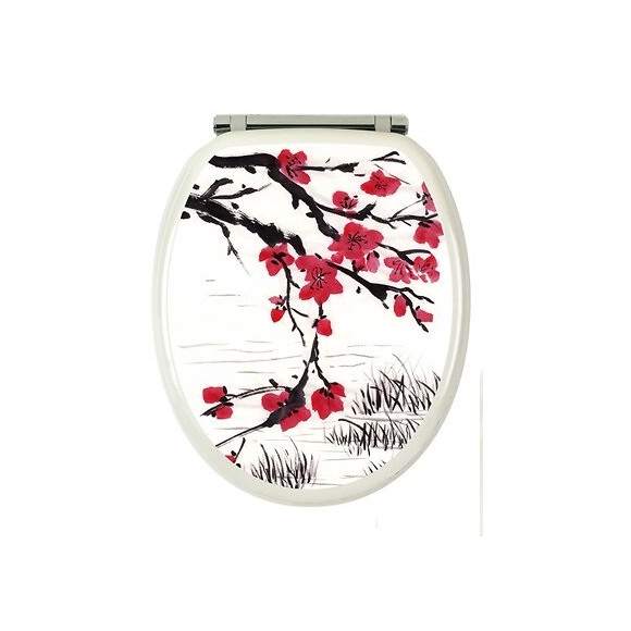 Abattant ajonc en bois moulé décoré 1 face