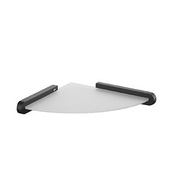 Etagère d'angle en verre dépoli satinée FUTURA NOIR