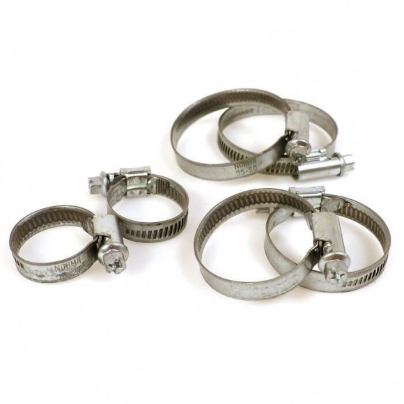 6 Colliers de serrage à vis 16 à 50 mm