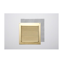 Grille d'aération aluminium or à visser 15x15cm