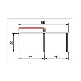 Lot de 2 profilés de compensation