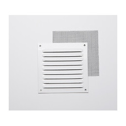 Grille d'aération aluminium blanc à visser 10x10cm
