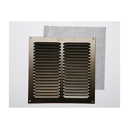 Grille d'aération aluminium bronze à visser 20x20cm