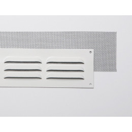 Grille d'aération aluminium blanc à visser 5x15cm