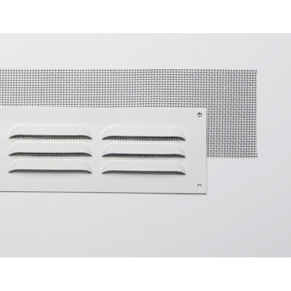 Grille d'aération aluminium blanc à visser 5x15cm