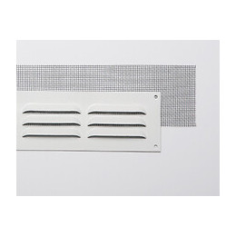 Grille d'aération aluminium blanc à visser 5x15cm
