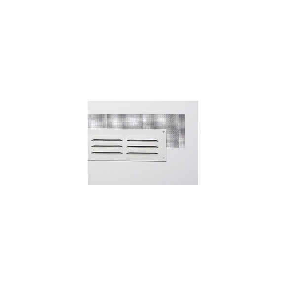 Grille d'aération aluminium blanc à visser 5x15cm