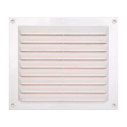 Grille d'aération ABS à visser avec mousquetaire 14,6cm x17,5