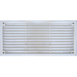 Grille d'aération ABS blanc à visser 8,6cm x16,5
