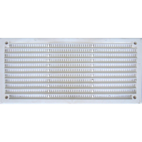 Grille d'aération ABS blanc à visser 8,6cm x16,5